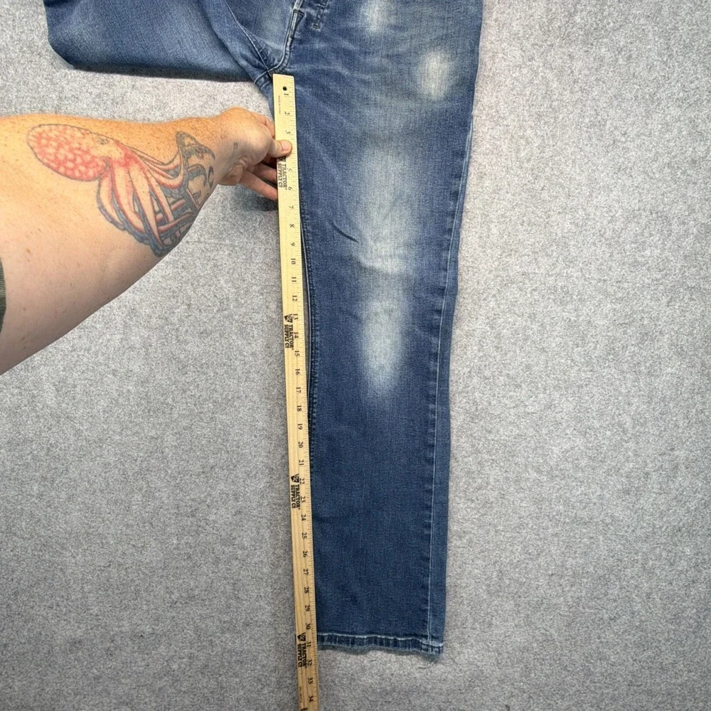 Diesel Mens Jeans 32x32 (Fits 34x31) Blue Zatiny Regular Bootcut Stone Wash